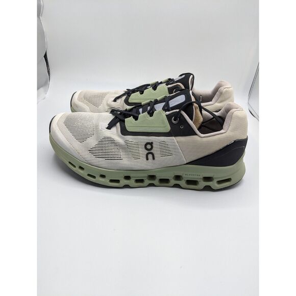 On Men's Cloudstratus Sneakers, White/Black, 11 Medium US - Picture 1 of 14